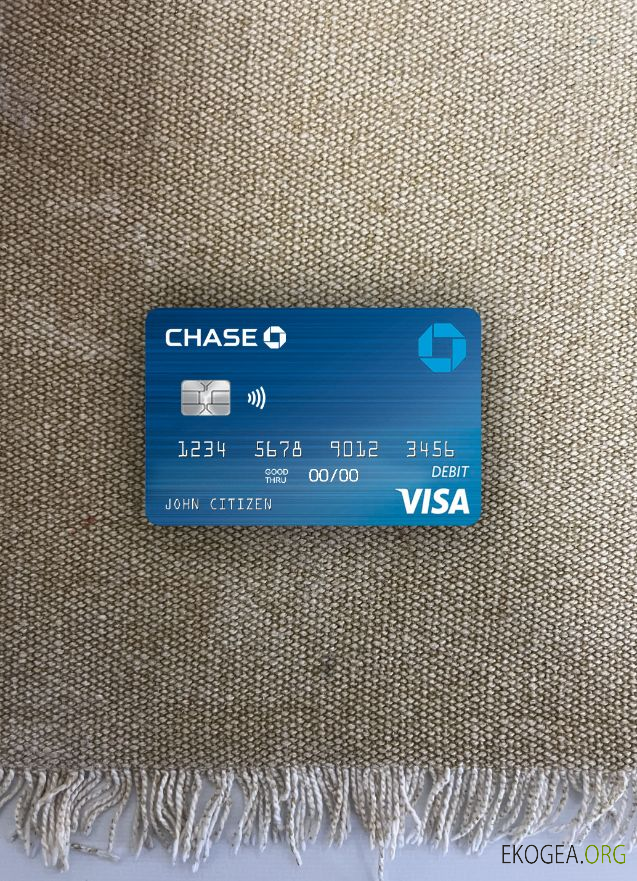 Carte de débit visa USA Chase Bank 2 photolook recto